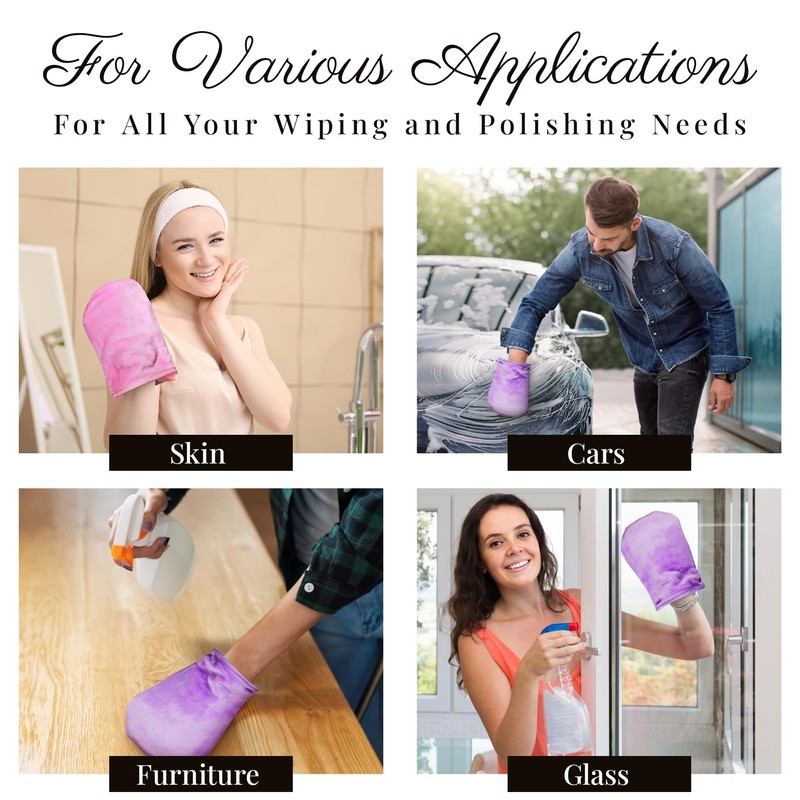 EcoSol Designs - Microfiber Mittens, Ultra-Soft Body Exfoliator Lathering Scrubber