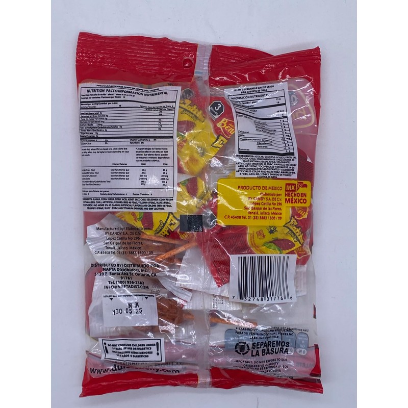 B E N Y ELOTITIOS LOLIPOP CON CHILI CANDY Y