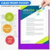 Ellinjan 48 Pack Plastic Folders with Pockets and Prongs, Clear