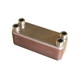 Brazed Plate Heat Exchanger Stainless Steel SS316L 3"x8" 16 Plates 3/4" MPT Hydronic Heating