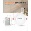 ZYC recessed Lighting 6 inch - 12W 1100LM High Brightness,5CCT