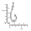 Sterling Silver Hand Engraved Reversible Hawaiian Fish Hook Pendant
