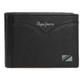 Pepe Jeans Jacket Horizontal Wallet with Coin Pocket, One Size, black, Standard size, Horizontal wallet with coin pocket