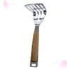 SHOWERORO Stainless Steel Potato Press with Wooden Handle Manual Masher