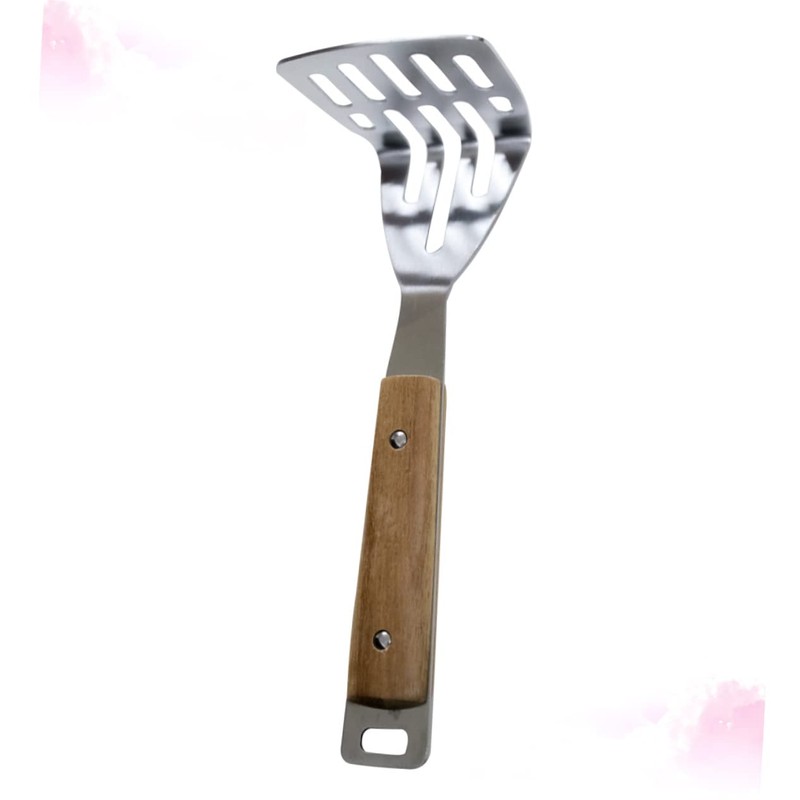 SHOWERORO Stainless Steel Potato Press with Wooden Handle Manual Masher