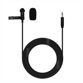 SPTSSWET Lavalier Microphone for DJI Wireless Mic Transmitters Compatible with Rode Wireless GO II 2 Omnidirectional Condenser Wired 3.5mm TRS Lapel Mic for Lectures Live Streaming YouTube (1)