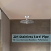 Straight Shower Arm with Flange, Ceiling Mount 3 Inches Rain