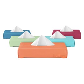 LastTissue® Reusable Tissue Box - with 18 Organic Soft Cotton Wipes, Eco Friendly and Sustainable Tissue Holder and Facial Tissues for Nose, Can be used as Paper Towels for Household