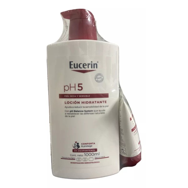 Eucerin Ph5 Loción Hidratante Piel Seca 1l+crema Para Manos