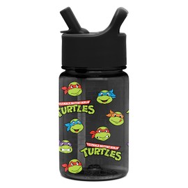 Simple Modern Nickelodeon TMNT Kids Water Bottle Plastic BPA-Free Tritan Cup with Leak Proof Straw Lid | Reusable and Durable for Toddlers, Boys | Summit Collection | 12oz, TMNT Turtles Unite