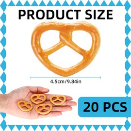 Soulchen 20 Pieces Mini Oktoberfest Pretzels Decorations German Food Theme Oktoberfest Party Decorations Beers Festival Supplies
