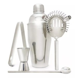 Home Ideas Juego De Bar 5 Piezas, Kit Cocteleria Acero Inoxidable Br-09