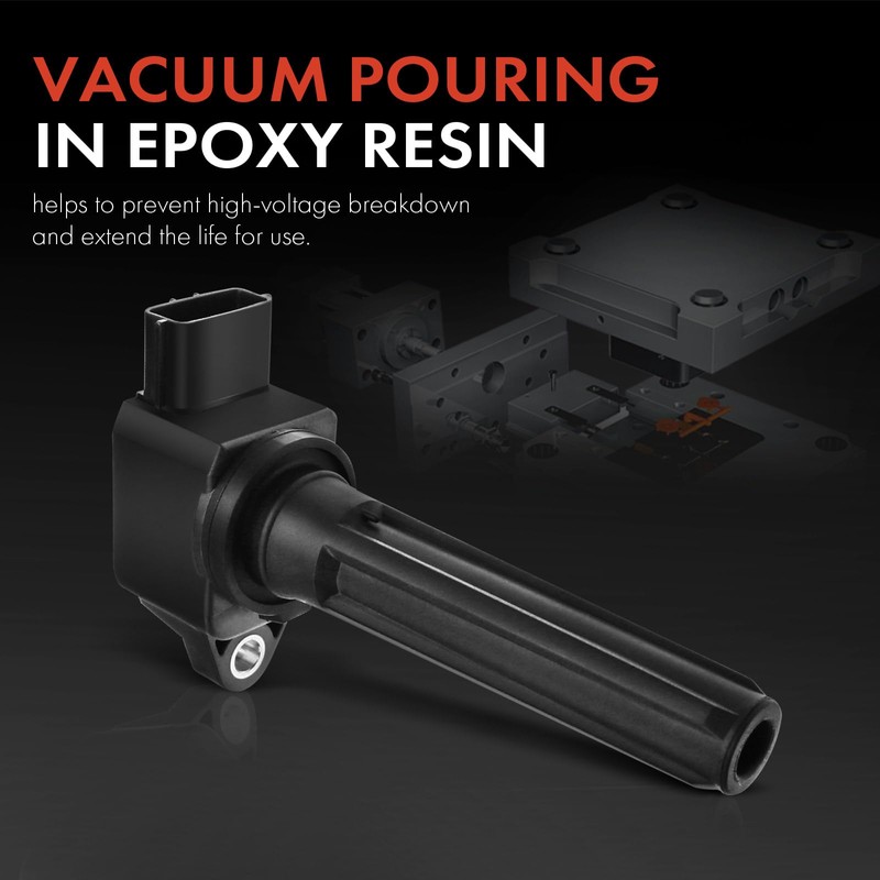 A-Premium Paquete de bobinas de encendido compatible con Mitsubishi Lancer