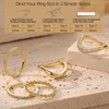 Florideco Stackable Rings for Women Non Tarnish 14K Gold Plated