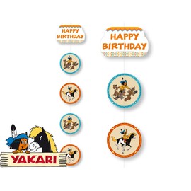 Yakari DH-Konzept Ceiling Decoration Children's Party and Children's Birthday Party // Indian Boy Sioux Little Thunder Blankets Decoration Party Set