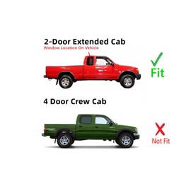 Privacy Passenger Right Side Quarter Window Quarter Glass Compatible with Toyota Tacoma 2 Door Extended Cab 1995-2000 Models