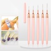 7Pcs Nail Art Liner Brushes Set 5/7/9/15/25mm, Thin Nail Art