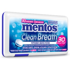 Mentos Clean Breath Peppermint, 30 count (Pack of 12)