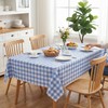 Maymiss 100% Waterproof Gingham Vinyl Tablecloth, Heavy Duty Oil Spill