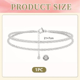 Cosmeria 925 Silver Anklet for Women - Elegant Design, Versatile Anklet for Women, High-Quality Jewellery for Everyday and Special Occasions