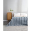 Ultra Soft Pre-Washed Quilted Throw Blanket, Ruffle Fringed Dark Blue