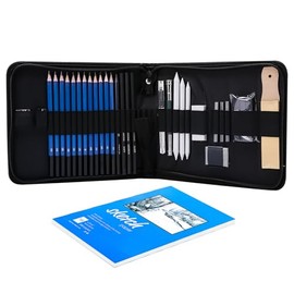 Labbe 33-Piece Sketch Drawing Pencil Set, Art Accessories, Drawing Set, Sketching Pencils Set with Graphite Pencils, Graphite Stick, Charcoal Pencils