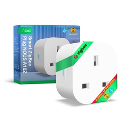ZigBee Smart Plug 13A UK(ZigBee Hub Required) with Energy Monitoring, Voice Control, Timer & Schedule, Compatible with Alexa, Google Home, Home Assistant, Compact Design, 1 Pack