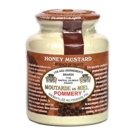Pommery French Whole Grain Mustard with Honey in a Crock - Moutarde de Meaux, 8.8 Ounce