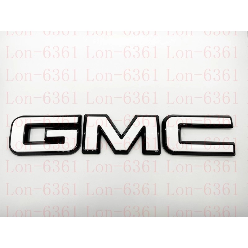 Auto Front GMC White Black OVERLAY Emblem Badge Fit 2023+