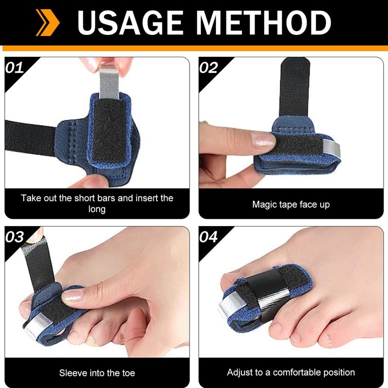 2 Pack Toe Splint Toe Protector, Toe Straightener for Hammer