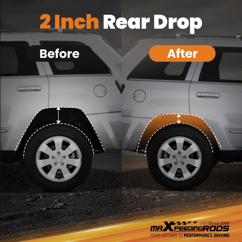 maXpeedingrods 2" Rear Lowering Shackles for Dodge Ram 1500 2500