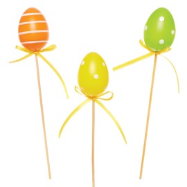 Baker Ross FX960 Easter Egg Picks - Pack of 8, Easter Embellishments for Crafts