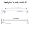 Purife 36'' White Heavy Duty Doorway Pullup Bars, Wall Mounted