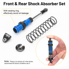 daitoku Shock Absorber Front & Rear for Arrma 1/10 Typhon 3S/2S Granite 4x4 Bigrock Senton Replacement of AR330550 AR330551 - Blue