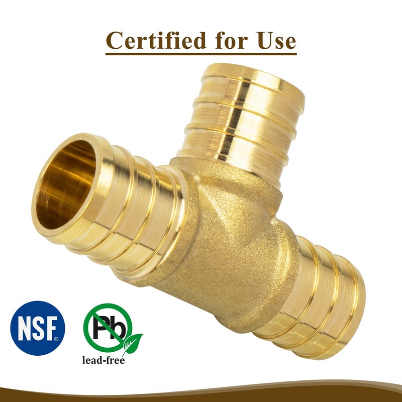 JUWO 1/2" PEX Tee, PEX Fitting for Plumbing Repairs, Sturdy