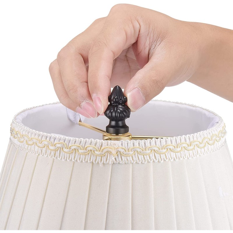 Canomo Antique Brass Lamp Finial Cap Knob Lamp Decoration for