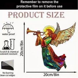 Unbranded Christmas Angel Suncatcher 8"x8" - Acrylic Window Perfect Christmas Gift