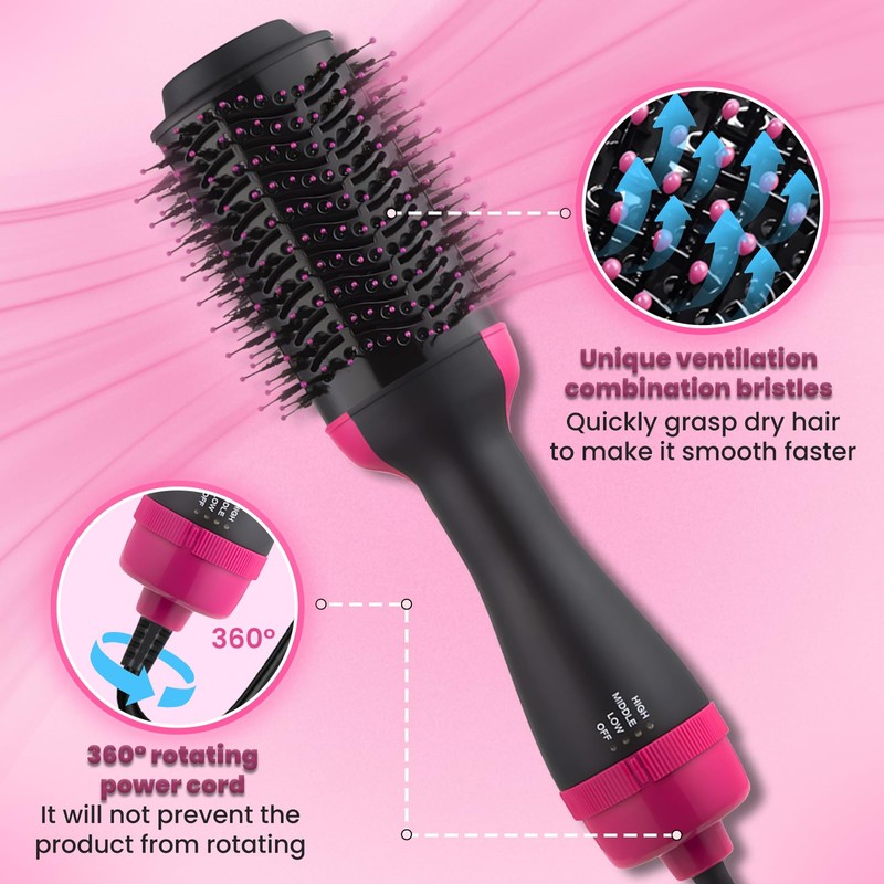 4-in-1 Hair Dryer Brush - Brush Blow Dryer Hot Air