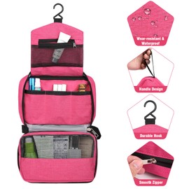 Larkumio Toiletry Bag Men Women Hanging Toiletry Bag Wash Bag Cosmetic Bag Men Wash Bag Toilet Bag Large with Handles, 1 Toiletry Bag + 2 Drawstring Bags, sky blue