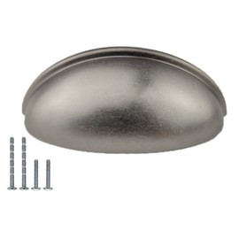 French Furniture Fittings Set of 6 French Style Cup Handles for Kitchen cabinets - 76mm CC Size, Perfect for Drawers and Doors, Screws Included