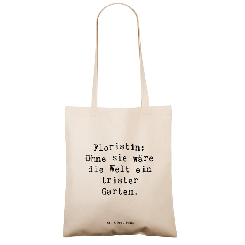 Mr. & Mrs. Panda Tragetasche Spruch Floristin Garten - Geschenk,