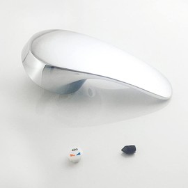 40 mm Single Lever Handle Universal Faucet Tap Handle Lever with Hot and Cold Color Marked Badge and Screw Hot Cold Reviver Handle for Kitchen Bathroom Tap Handle Replacement (Silver)