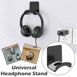 Fahgaer Headphone Stand Wall-Mounted Punch-Free Headphone Stand Storage Hook Under-Desk Hanging Headphone Stand Wall-Mounted