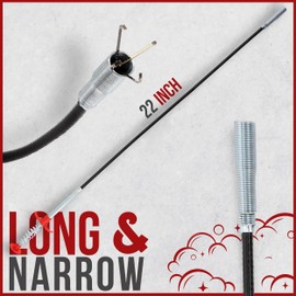 22" Snake Drain Clog Remover - Used as Hair Clog Remover for Sink, Shower, and Bathtub - Dryer Vent Cleaner, and as a Flexible Grabber Tool for Hard to Reach Places - By RAM-PRO