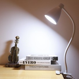 Desk Lamp Clip On Lamp Dimmable Eye-Caring 3 Color Modes 10 Brightness Levels Table Lamp Flexible Gooseneck Lamp Desk Light for Home Office Craft Computer,Video Call, Nightstand Reading 10W (White)
