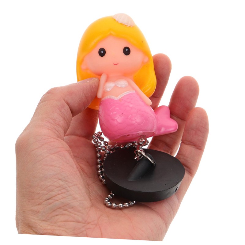 TEHAUX Mermaid Rubber Bathtub Stopper Plug Durable Drain Stopper for