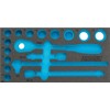 Hazet 2-component soft foam insert 163-358L, length 342 mm
