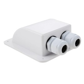 Dreld Cable Grommet Waterproof 2-Way Roof Guide Solar Cable Guide Waterproof ABS Cable Guide for 2 to 6 mm² Cable for Motorhome, Boat, Caravan, Solar System (White)