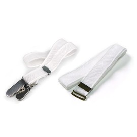 Hasegawa Mesh Kimono Belt for Yukata, Mesh Waist Belt, 2-Piece Set, Made in Japan, white