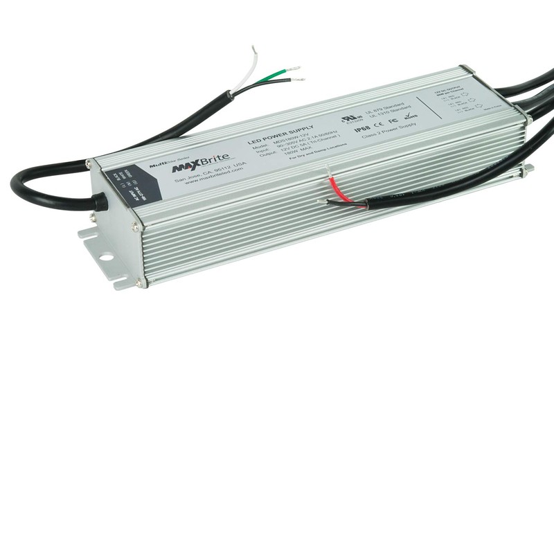 180W LED Power Supply, 12V DC Output, 90-305V AC Input,